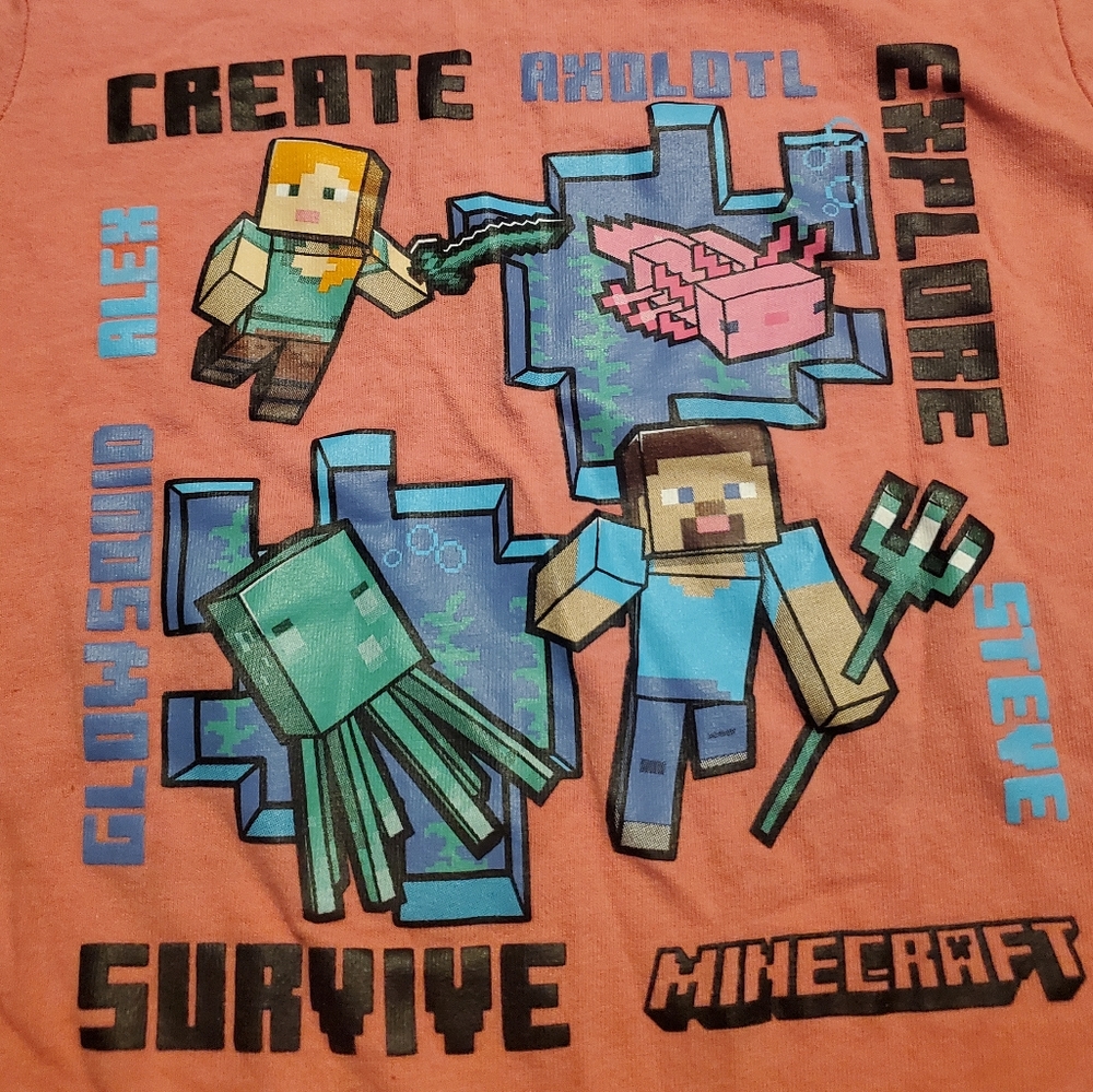 4/5 kids Minecraft tshirt